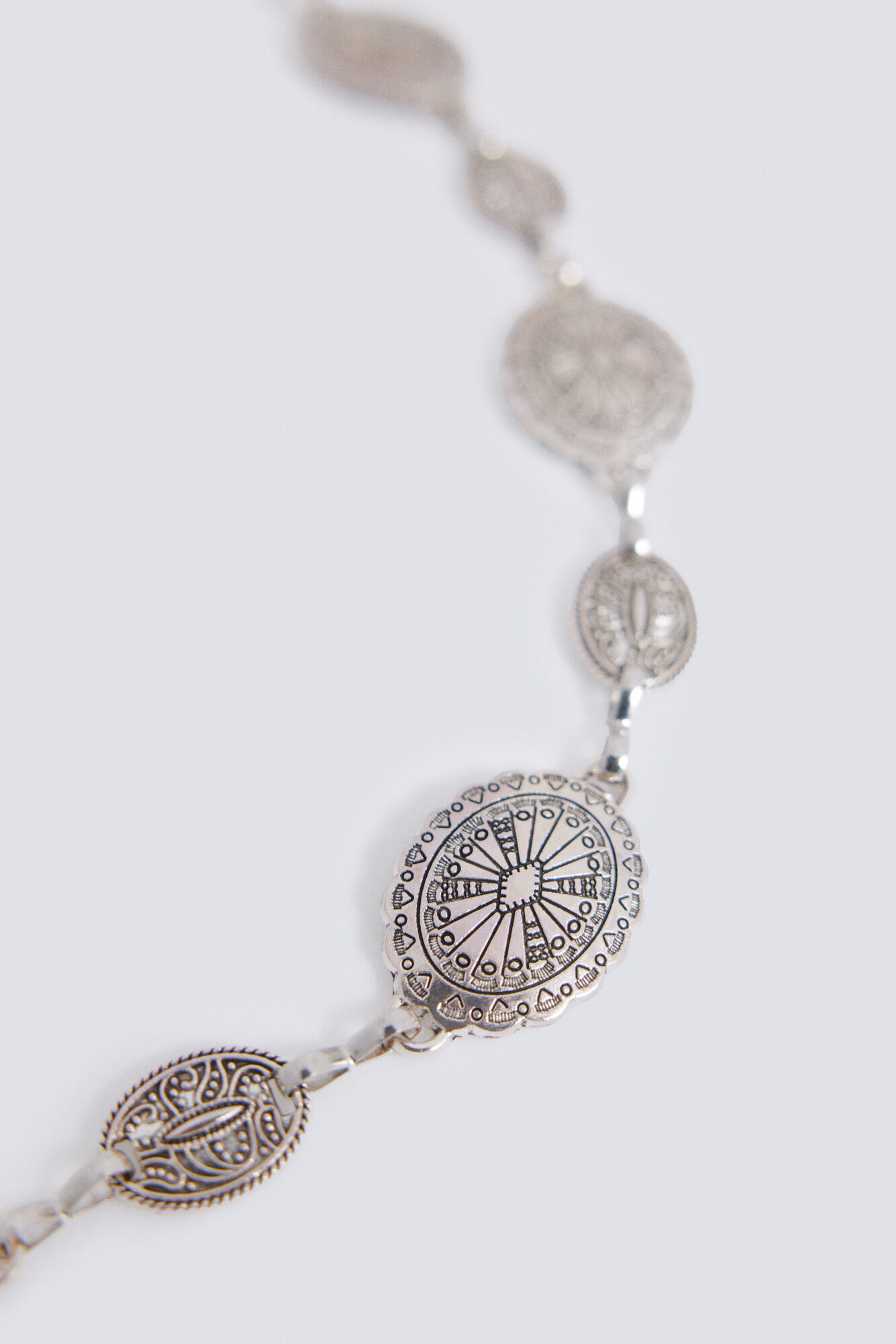 Springfield Cintur&oacute;n de cadenas estilo western gris