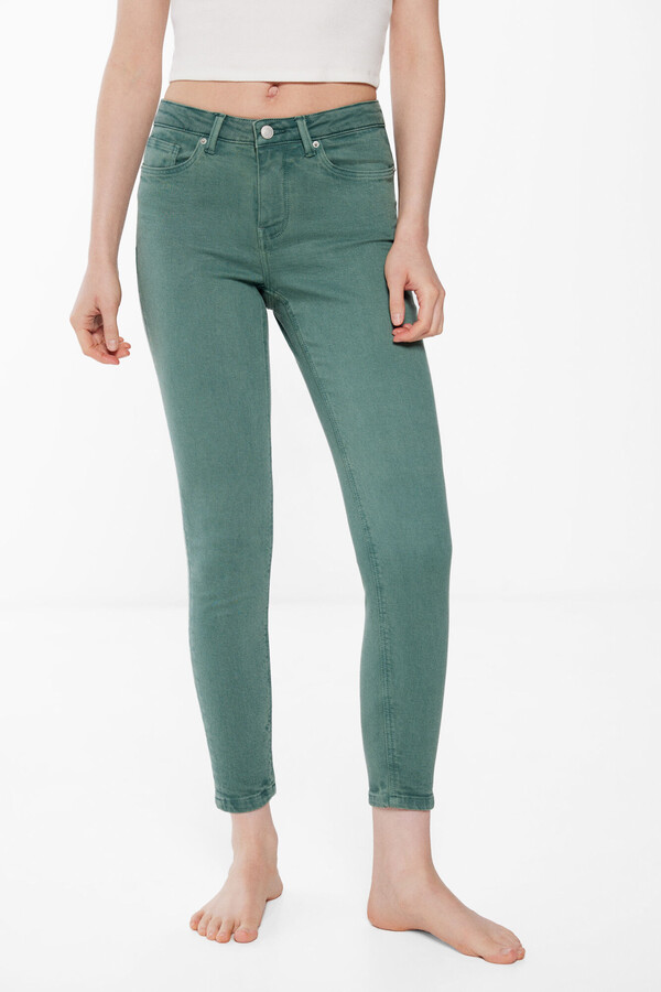 Springfield Jeans Color Slim Cropped turquesa