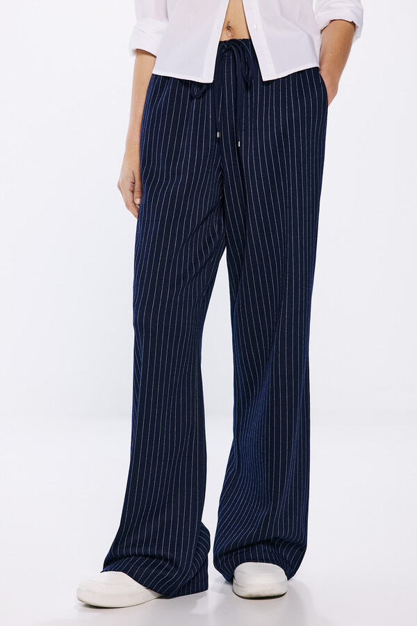 Springfield Pantalón jogger jacquard marino