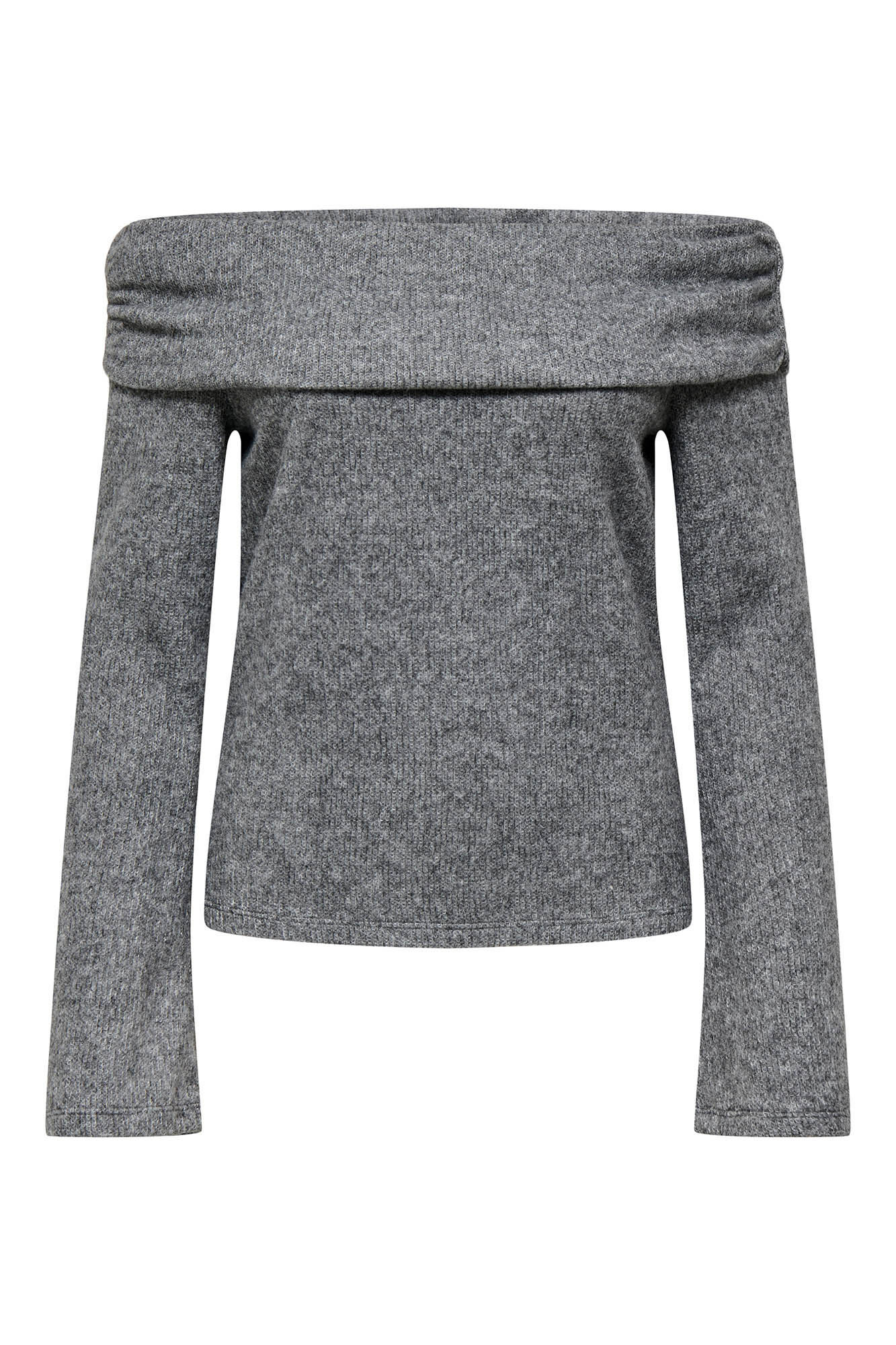 Only Su&eacute;ter de hombros descubiertos  gris