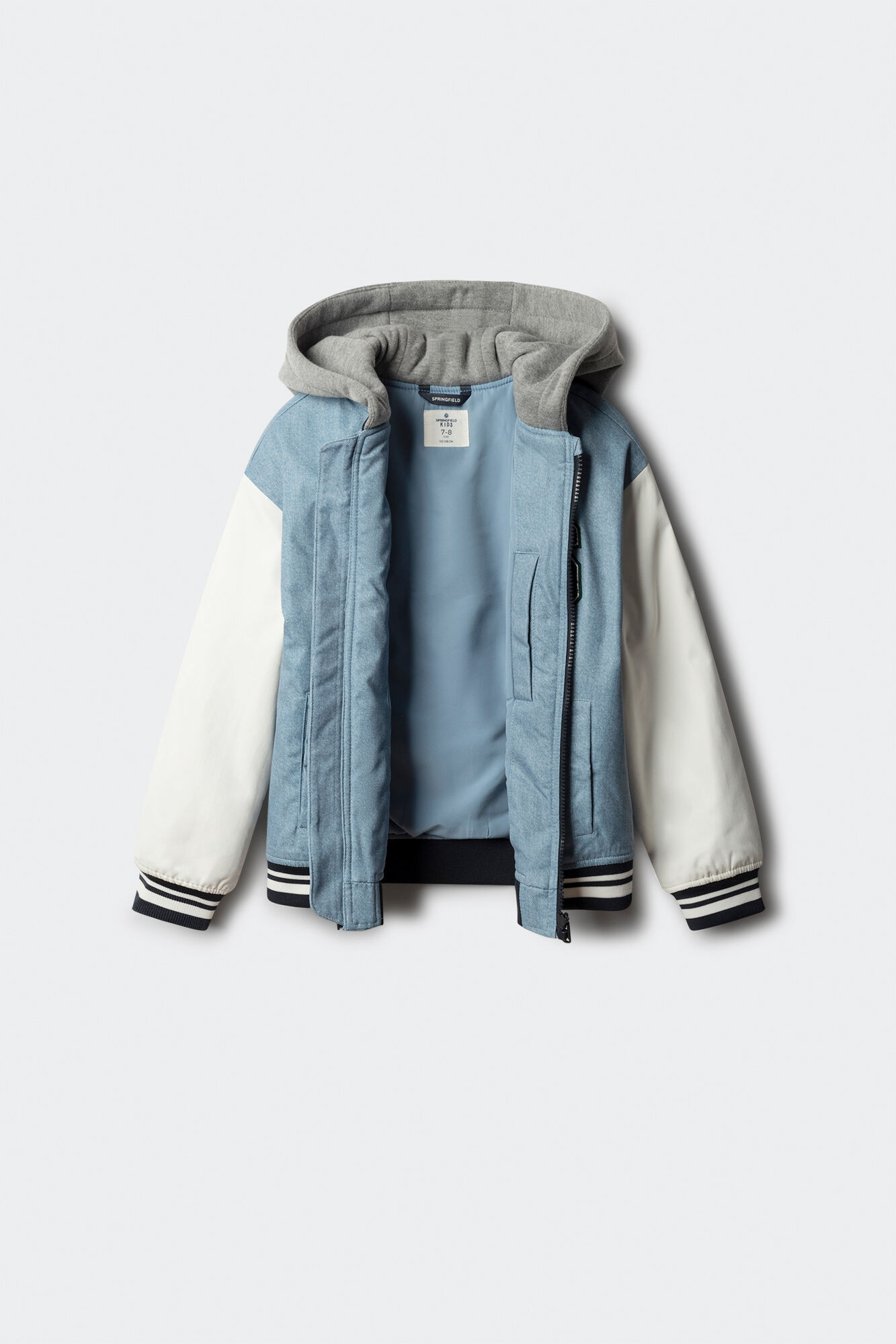 Springfield Kids Chaqueta varsity beisbolera ni&ntilde;o azul indigo