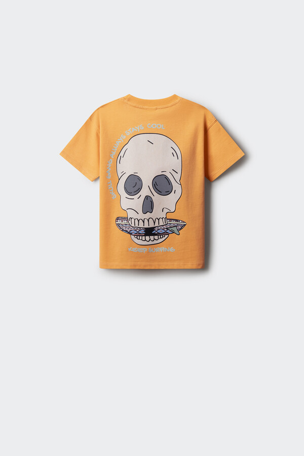 Springfield Kids Camiseta calavera niño naranja