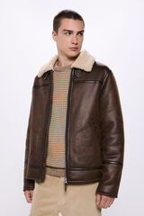 Springfield Cazadora aviador doble faz café