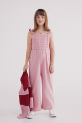 Springfield Jumpsuit lino volantes niña fucsia