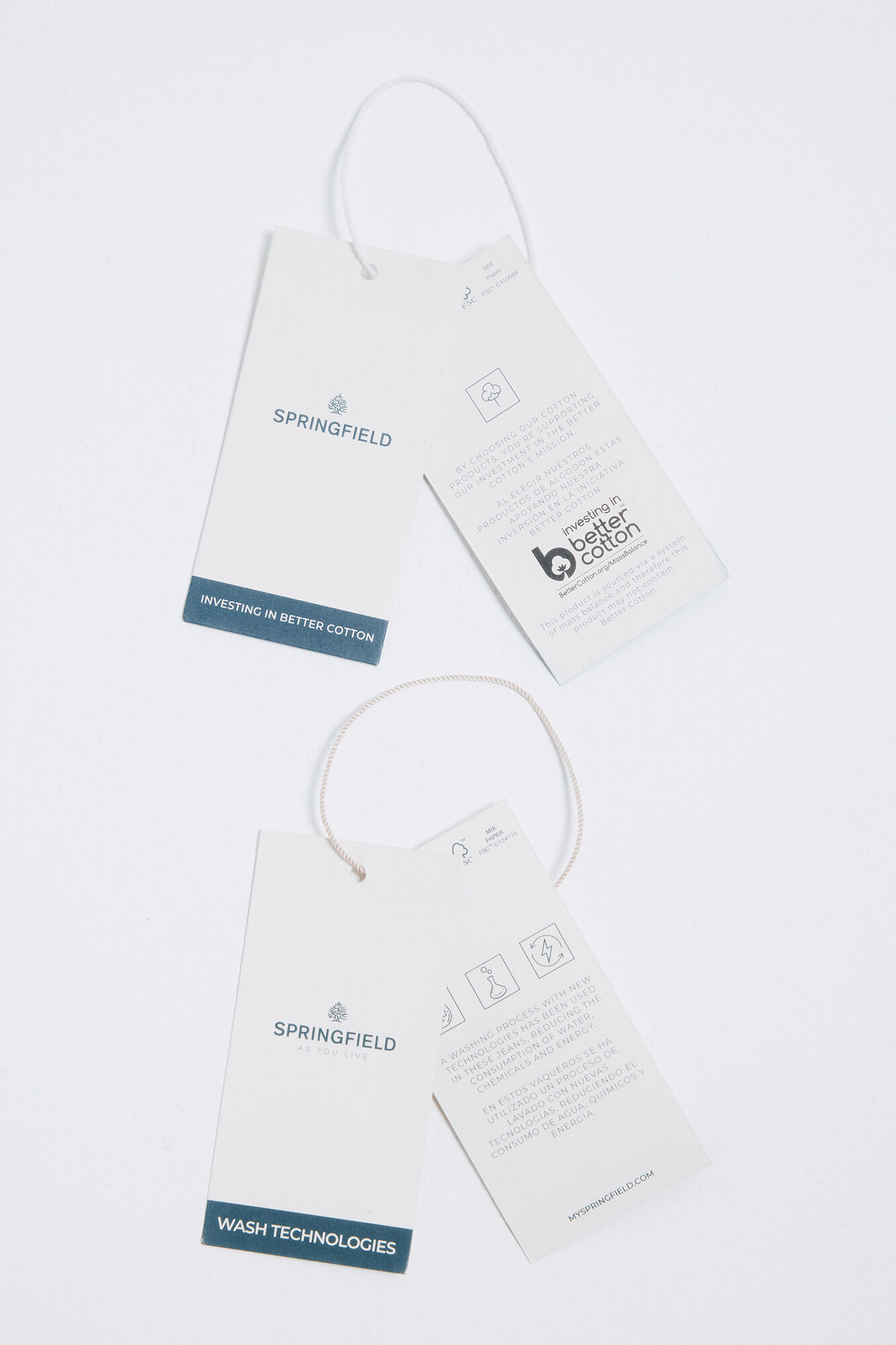 Springfield Camisa denim bolsillos azul