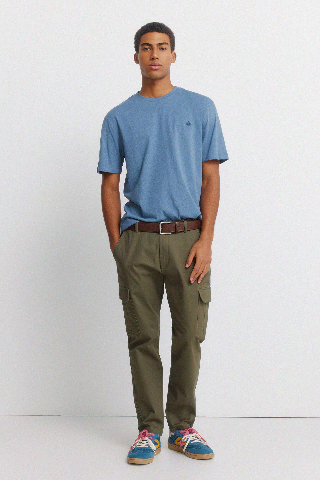 Springfield Pantal&oacute;n cargo c&oacute;modo slim fit kaki
