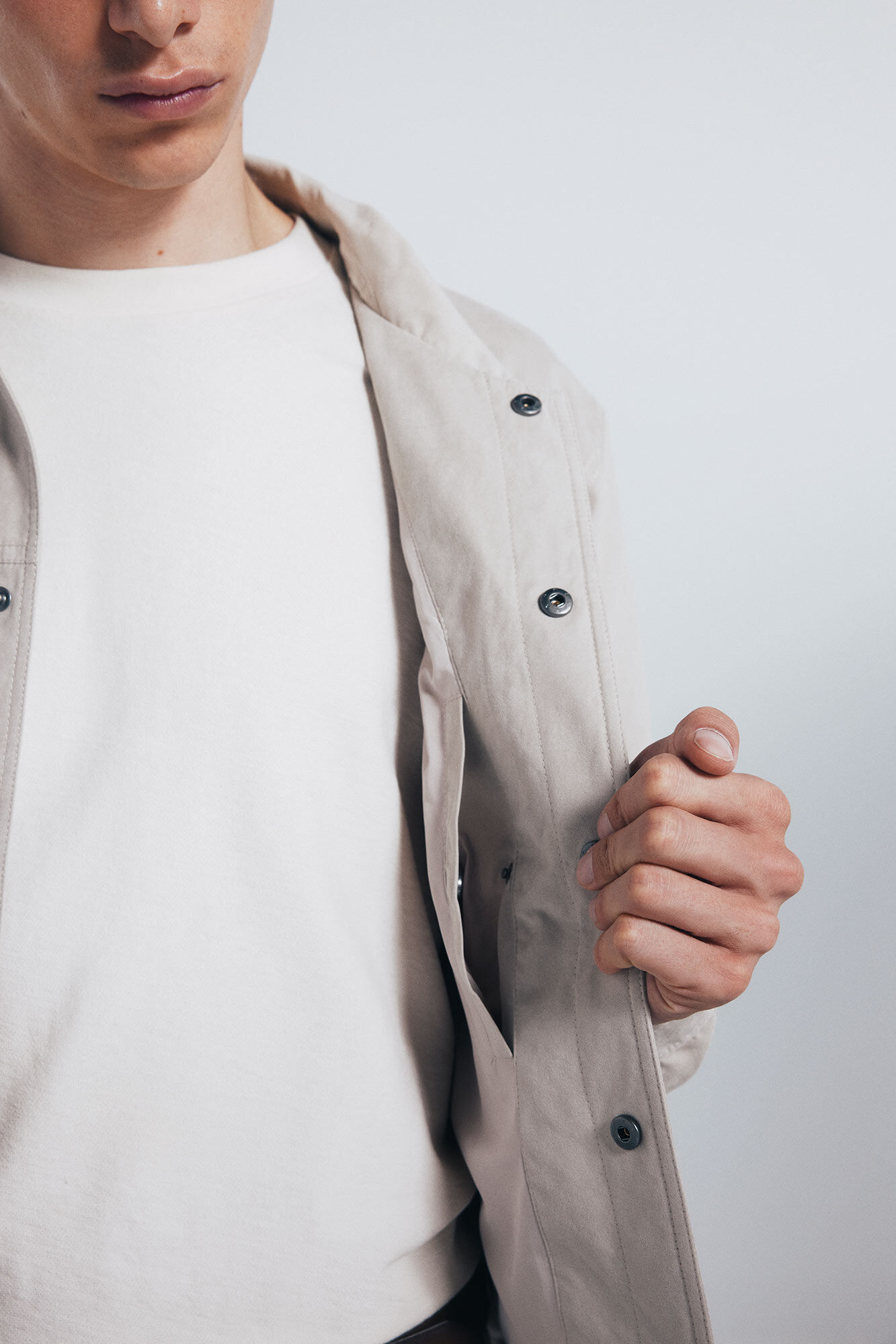 Springfield Chamarra efecto ante caf&eacute;