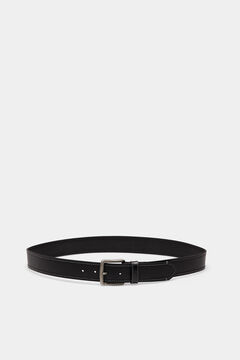 Springfield Cinturón piel vaquero negro