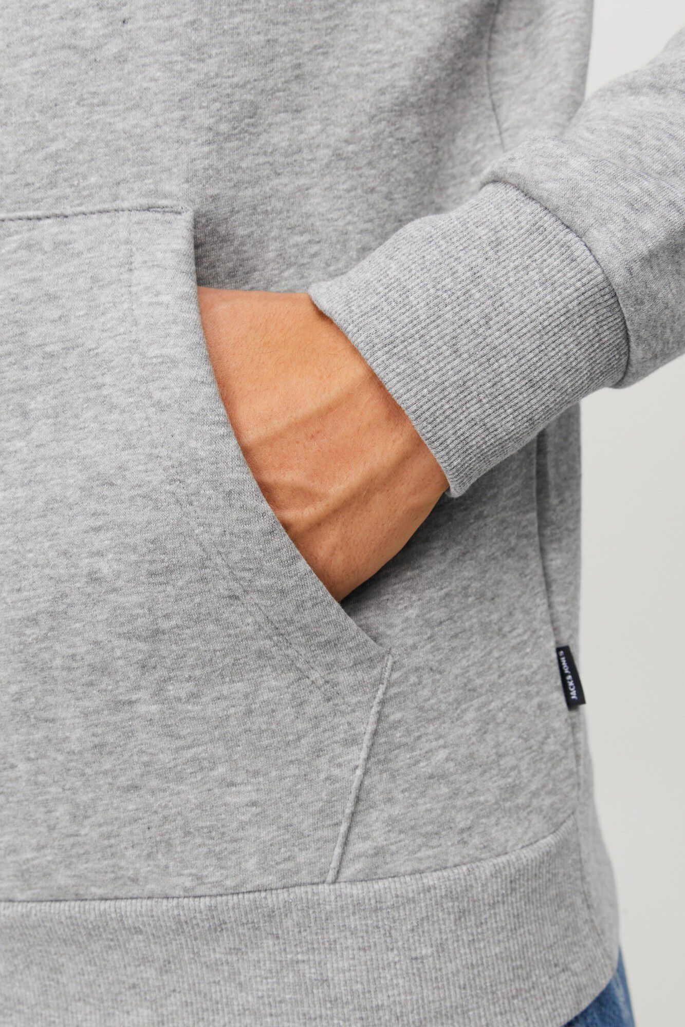 Jack & Jones Sudadera capucha regular fit gris