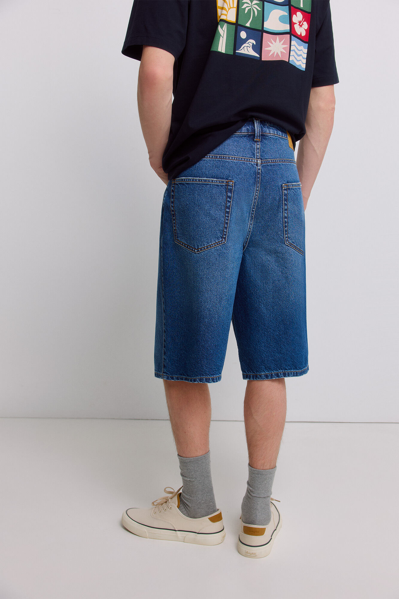 Springfield Bermudas de mezclilla baggy fit azulado