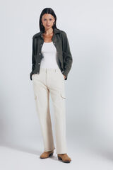Springfield Pantalones cargo algodón nude