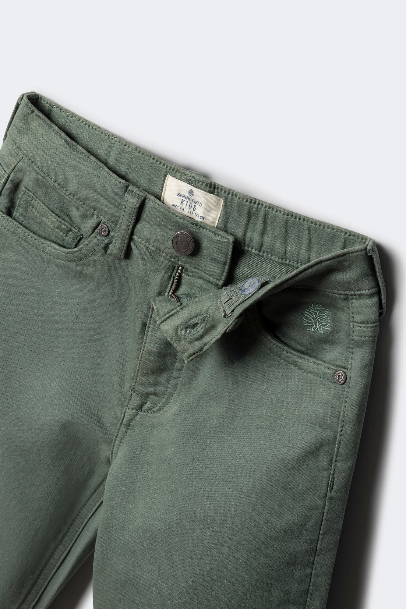 Springfield Kids Pantal&oacute;n 5 bolsillos slim fit ni&ntilde;o verde