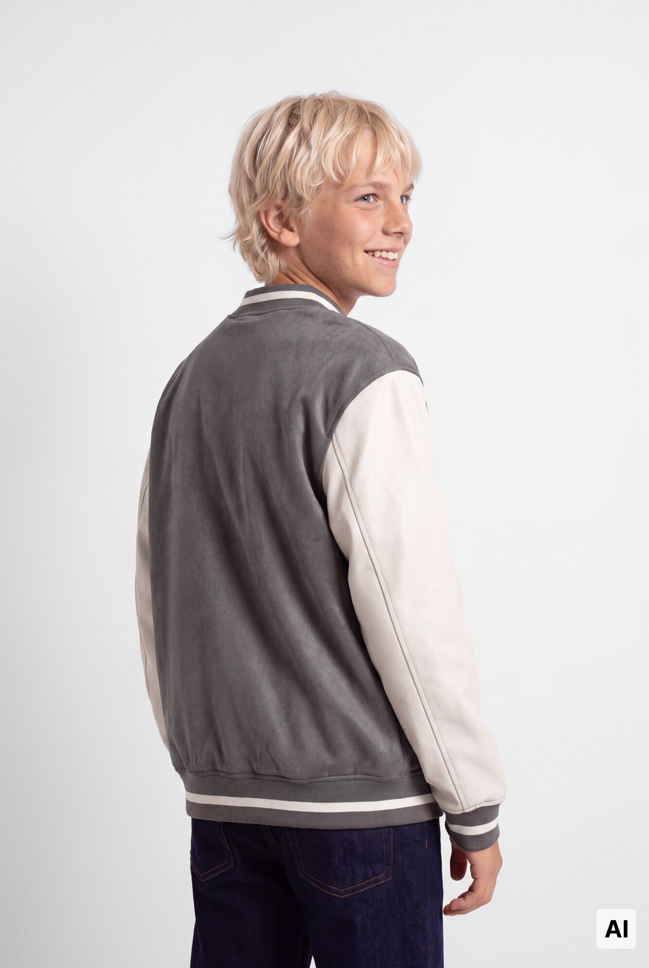 Springfield Kids Chamarra bomber para ni&ntilde;o gris