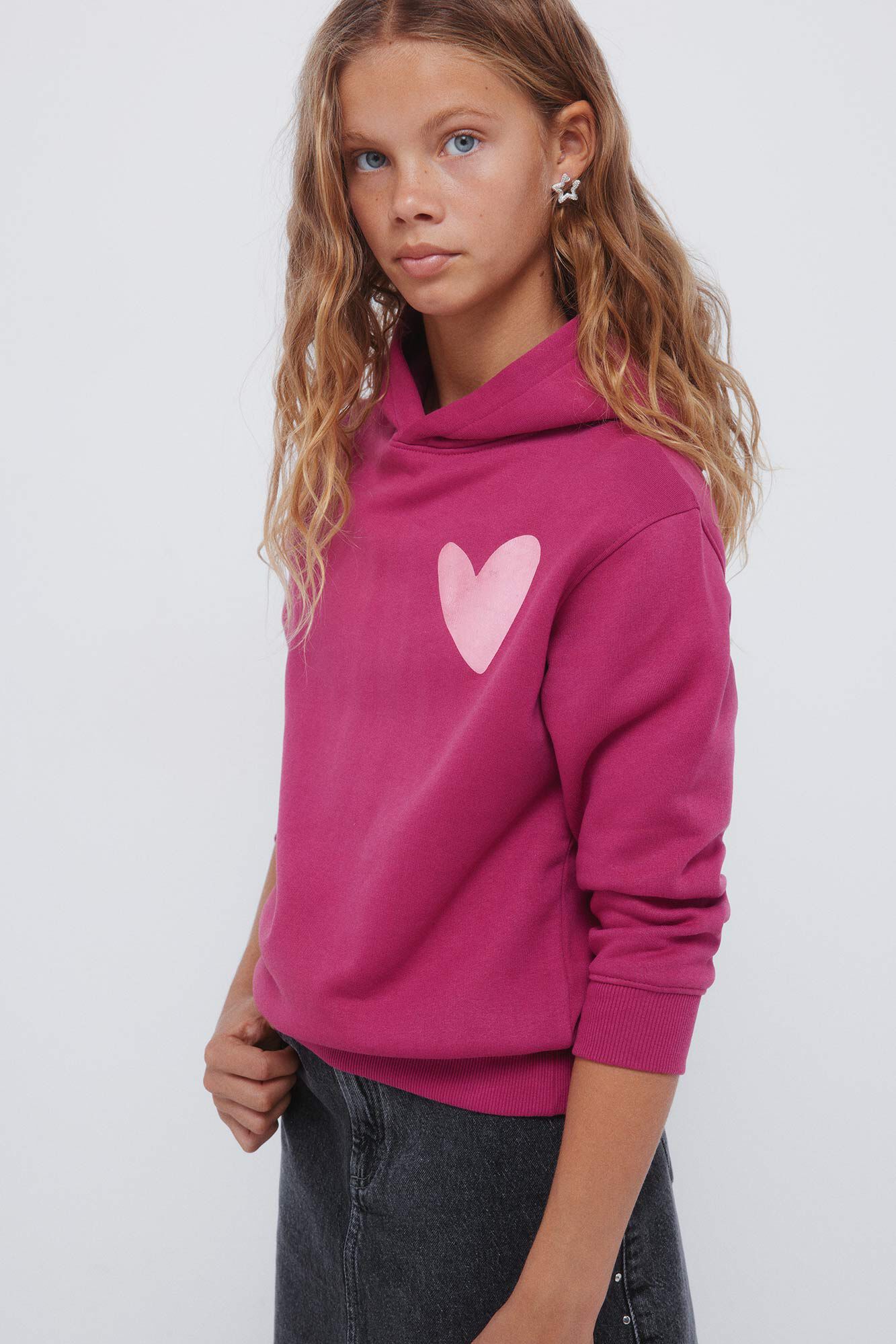 Springfield Kids Sudadera ni&ntilde;a GOOD MOOD. rosa