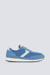 Springfield Zapatilla piel casual azulado
