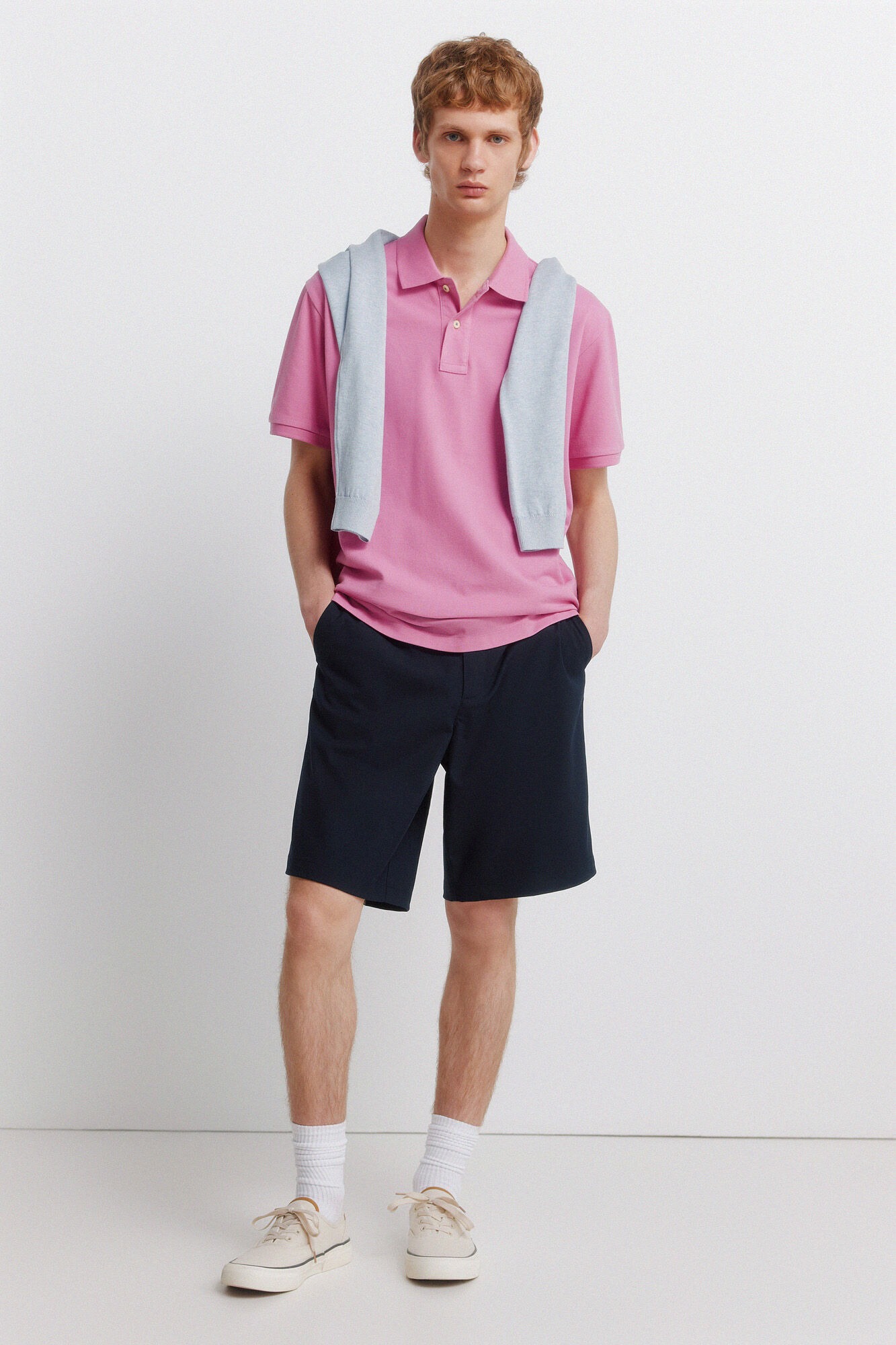 Springfield Polo b&aacute;sico Springfield regular fit rosa