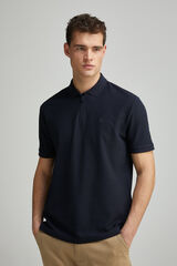 Springfield Polo piqué cremallera regular fit marino