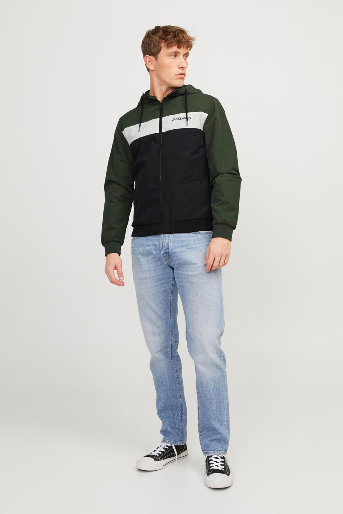 Jack & Jones Chamarra ligera capucha verde