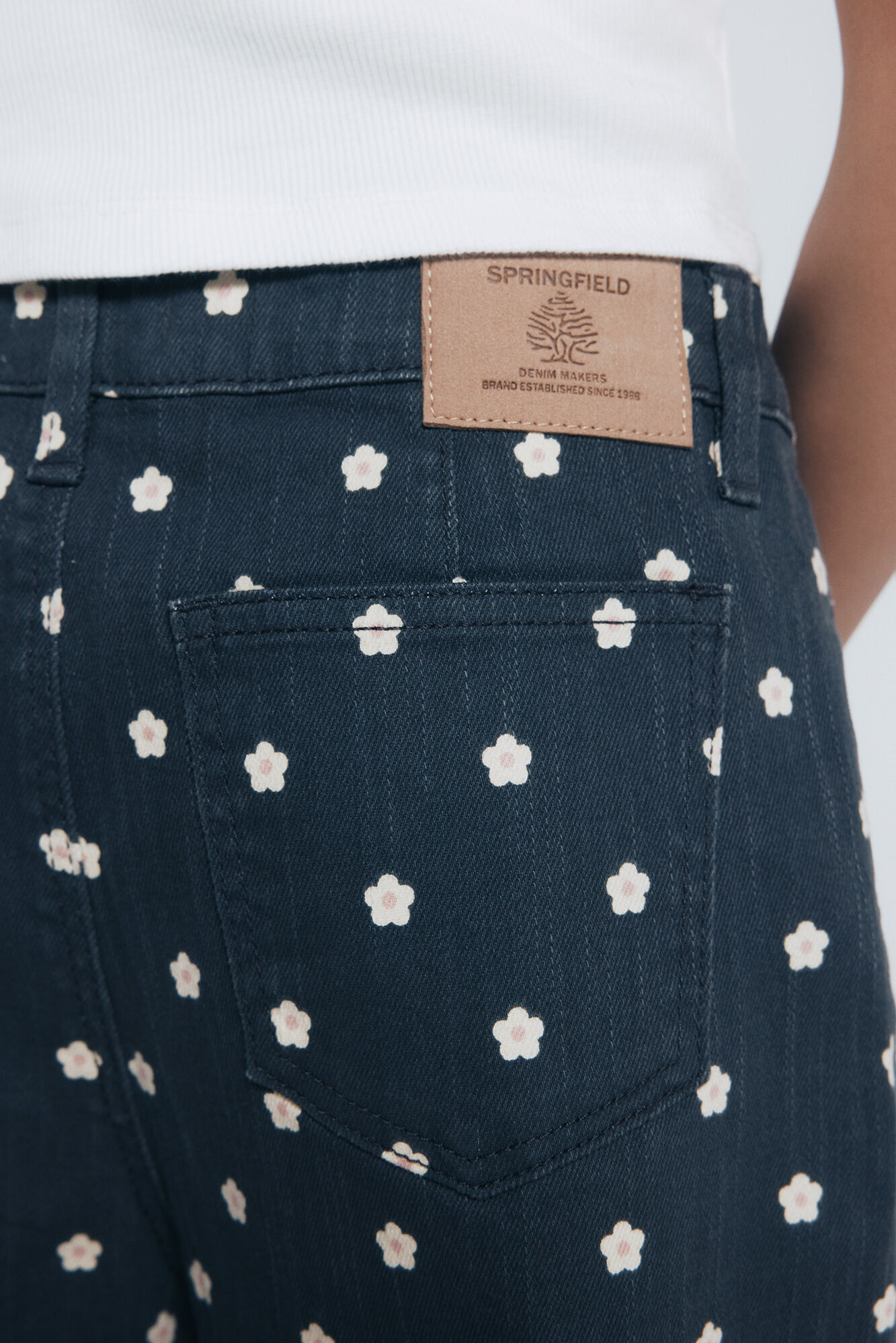 Springfield Kids Pantal&oacute;n culotte margaritas ni&ntilde;a gris
