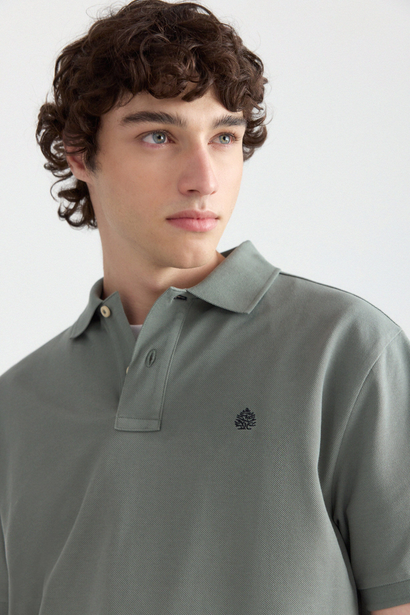 Springfield Polo de piqu&eacute; b&aacute;sico Springfield regular fit verde