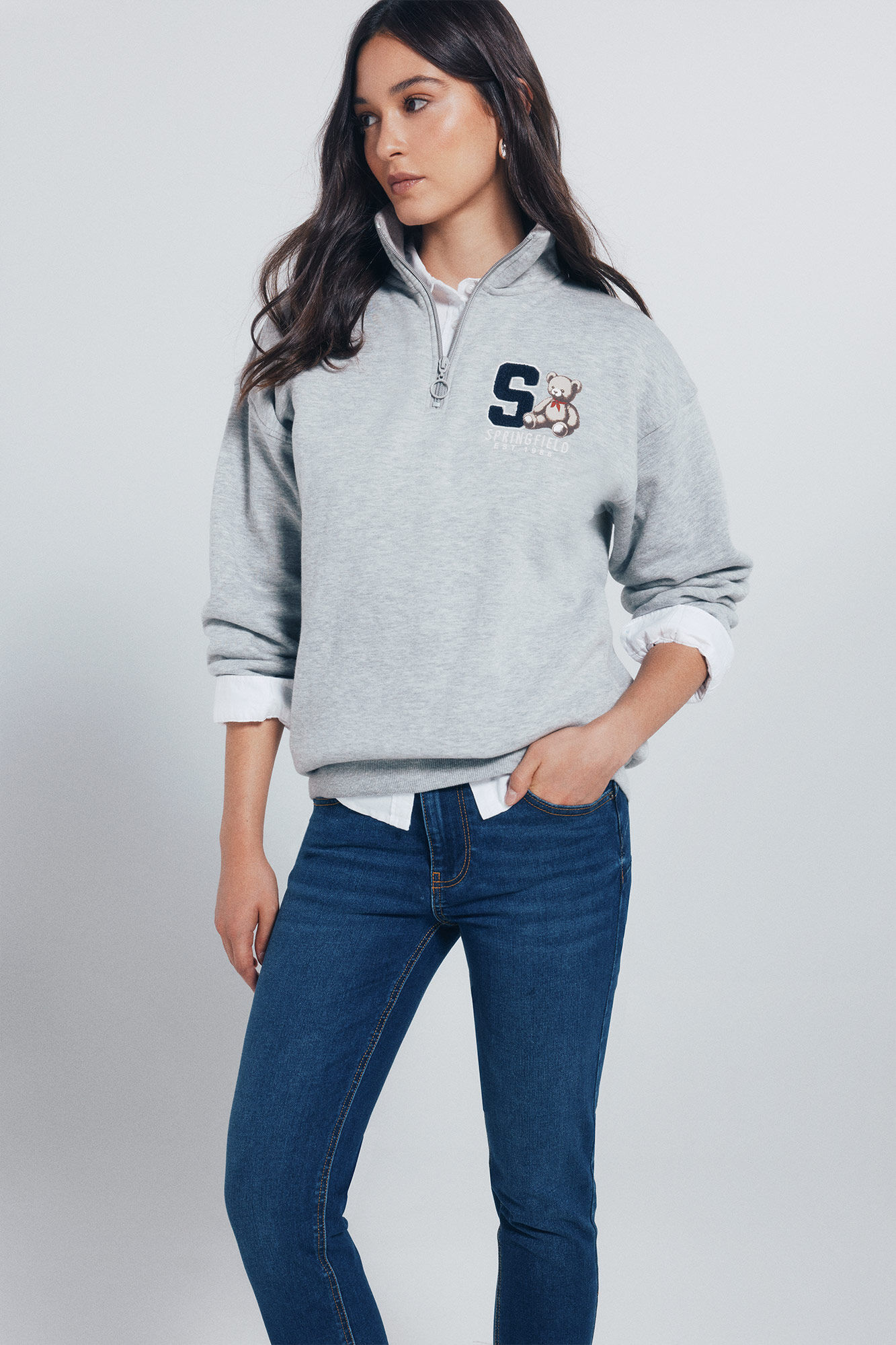 Springfield Jeans push up azul