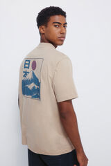 Springfield Camiseta Monte Fuji beige