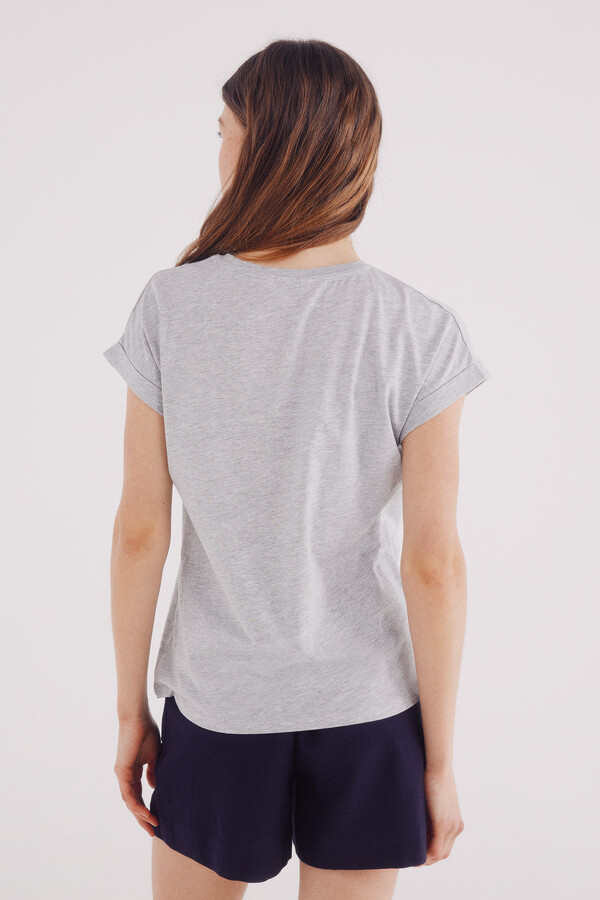 Springfield Playera gráfica gris