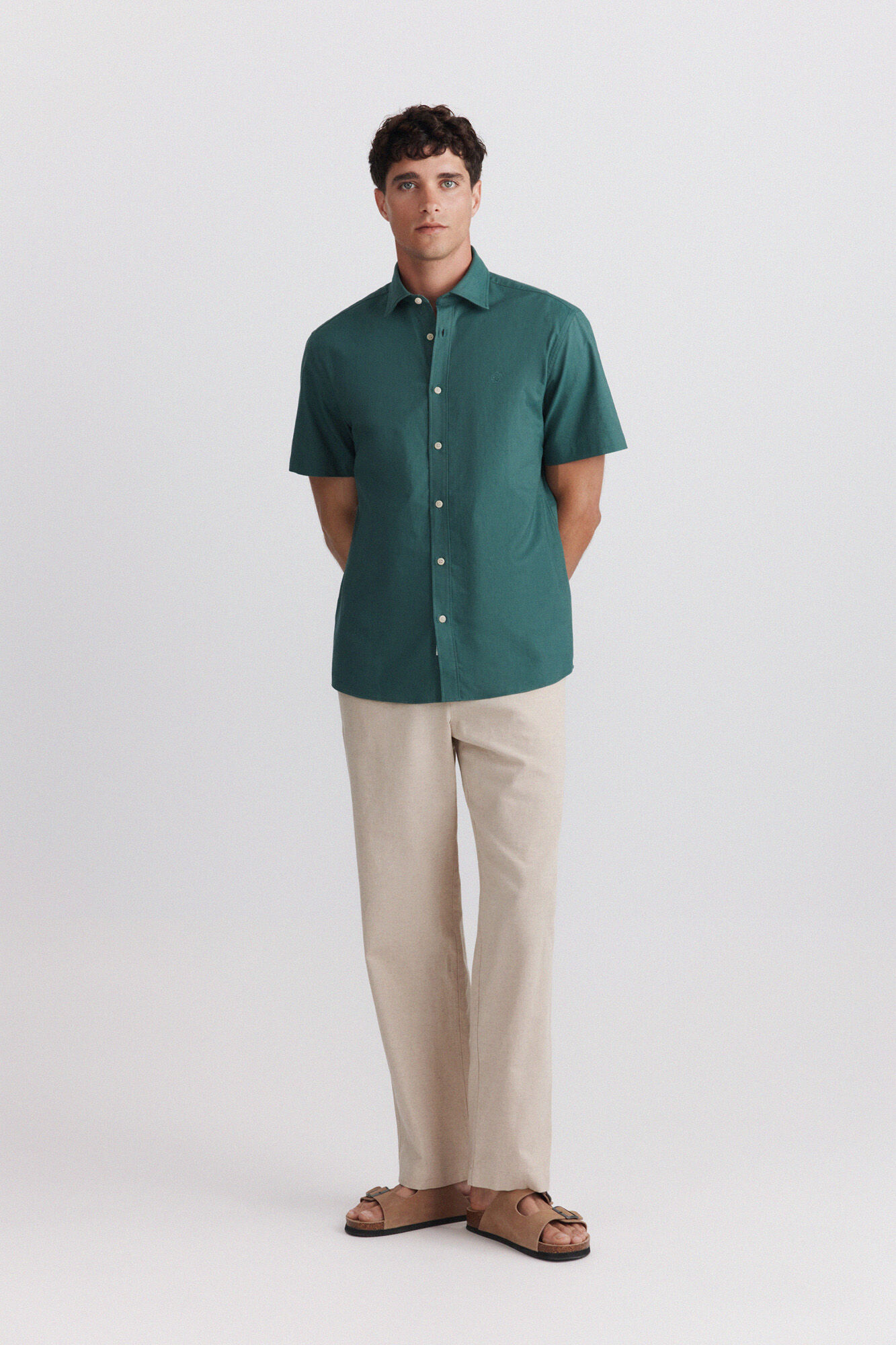 Springfield Camisa oxford de manga corta