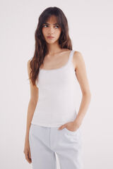 Springfield Playera tirantes puntilla escote estampado
