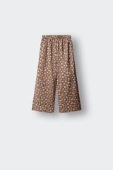 Springfield Kids Pantal&oacute;n culotte de flores para ni&ntilde;a caf&eacute;