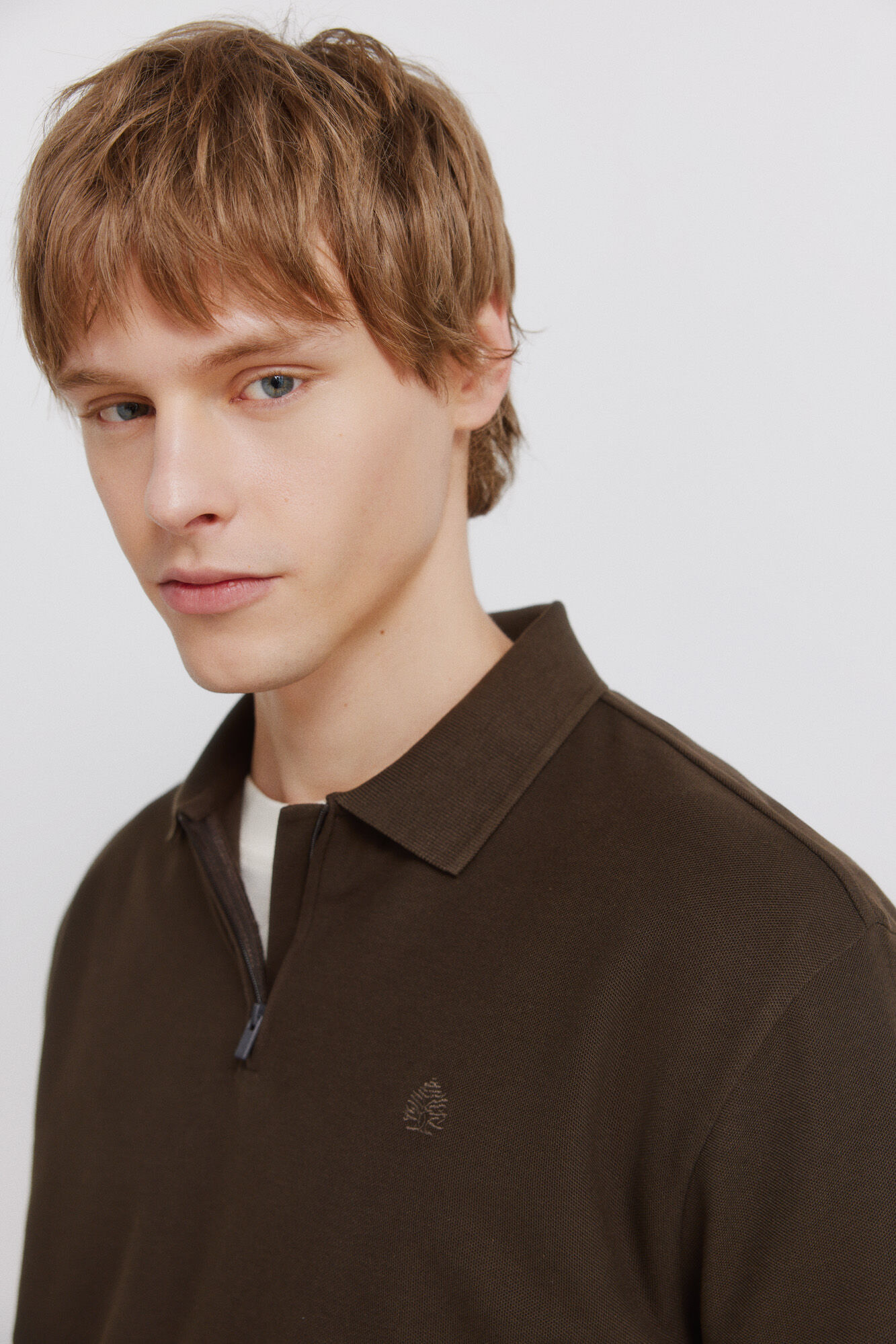 Springfield Polo de piqu&eacute; con cierre regular fit estampado