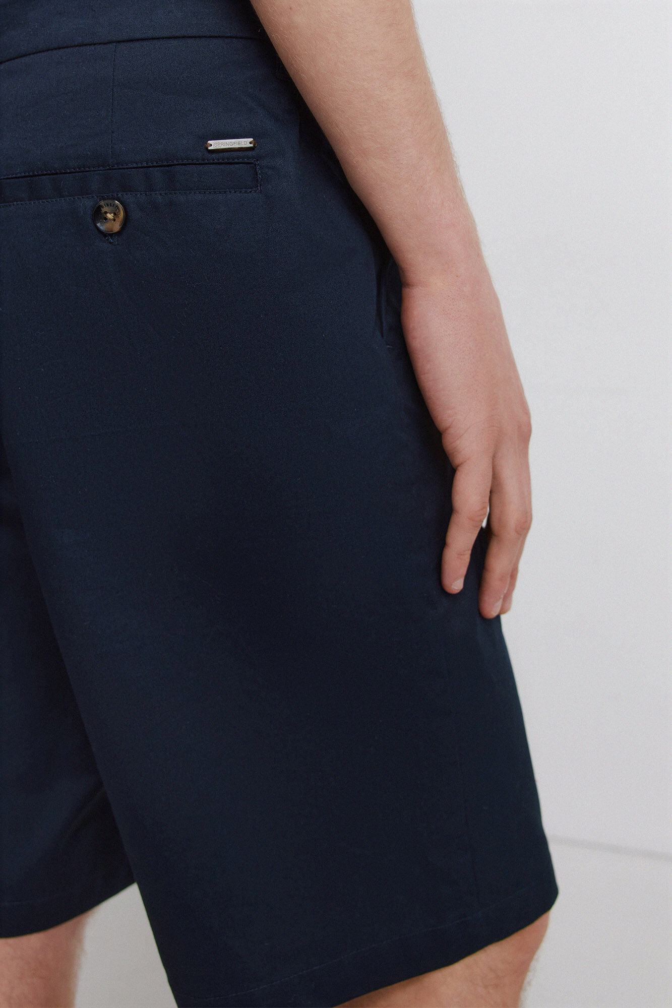 Springfield Bermudas de algod&oacute;n relaxed fit azul