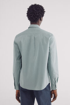 Springfield Camisa popelín micro print easy care verde