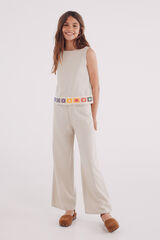 Springfield Pantalón lino niña blanco