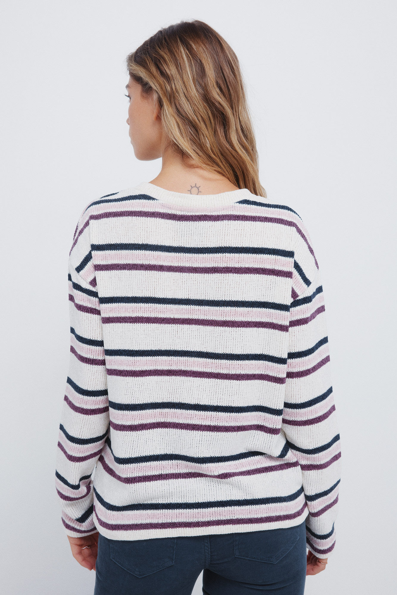 Springfield Jersey chenilla doble raya nude