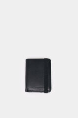 Springfield Cartera slim efecto piel con micro perforado negro