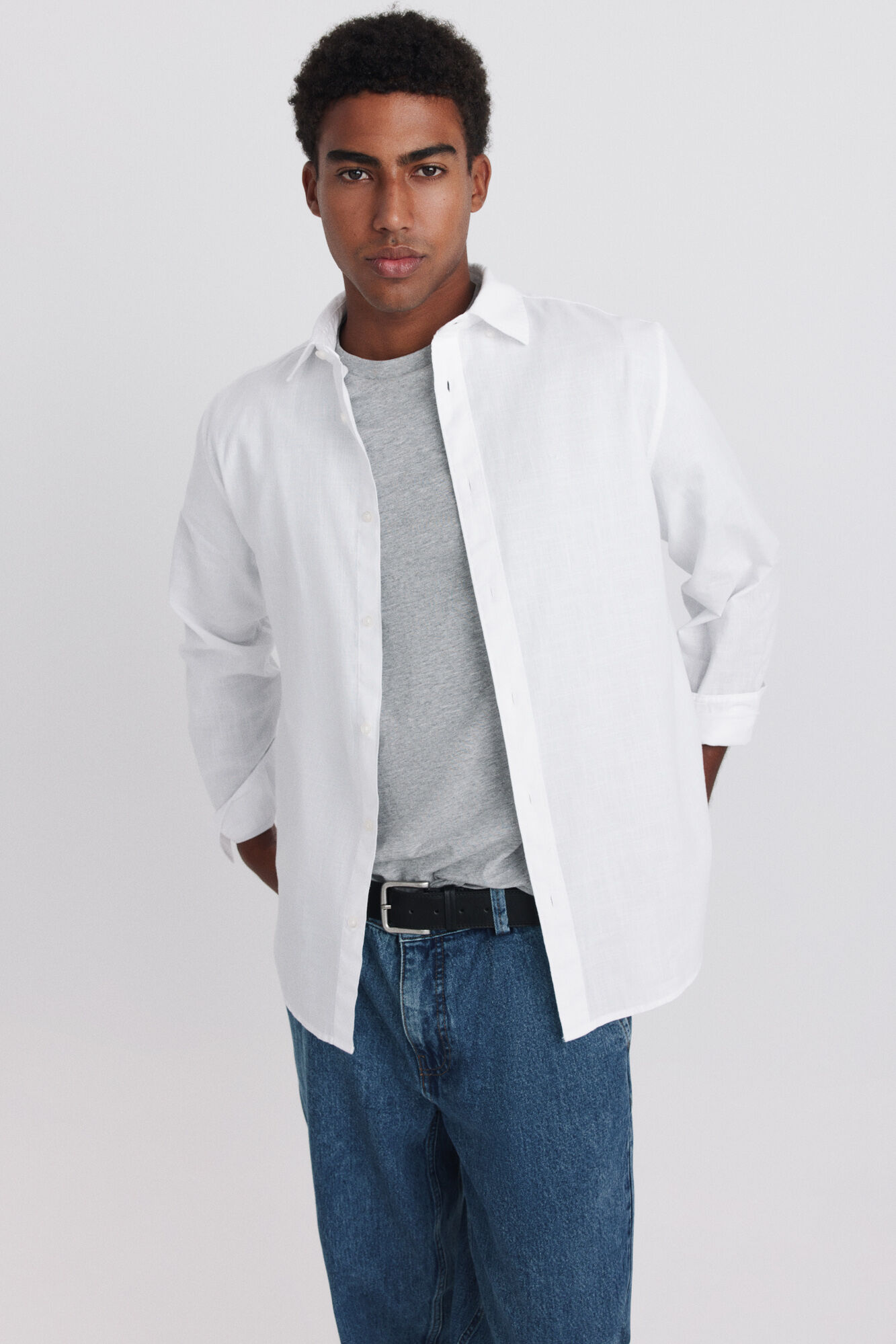 Springfield Camisa tipo lino