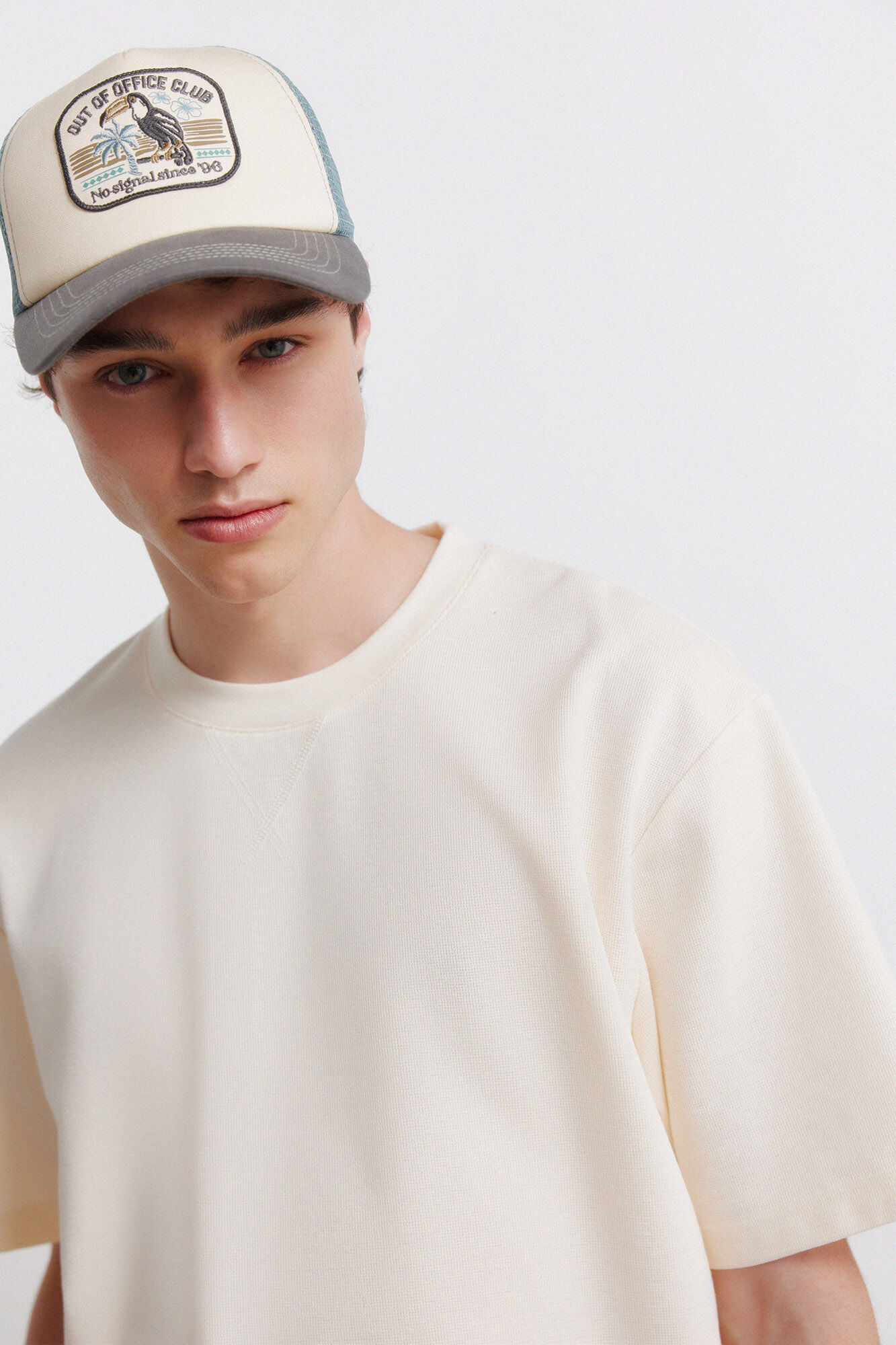 Springfield Playera de tela waffle blanco