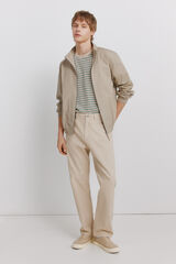 Springfield Pantal&oacute;n 5 bolsillos lavado straight fit caf&eacute;