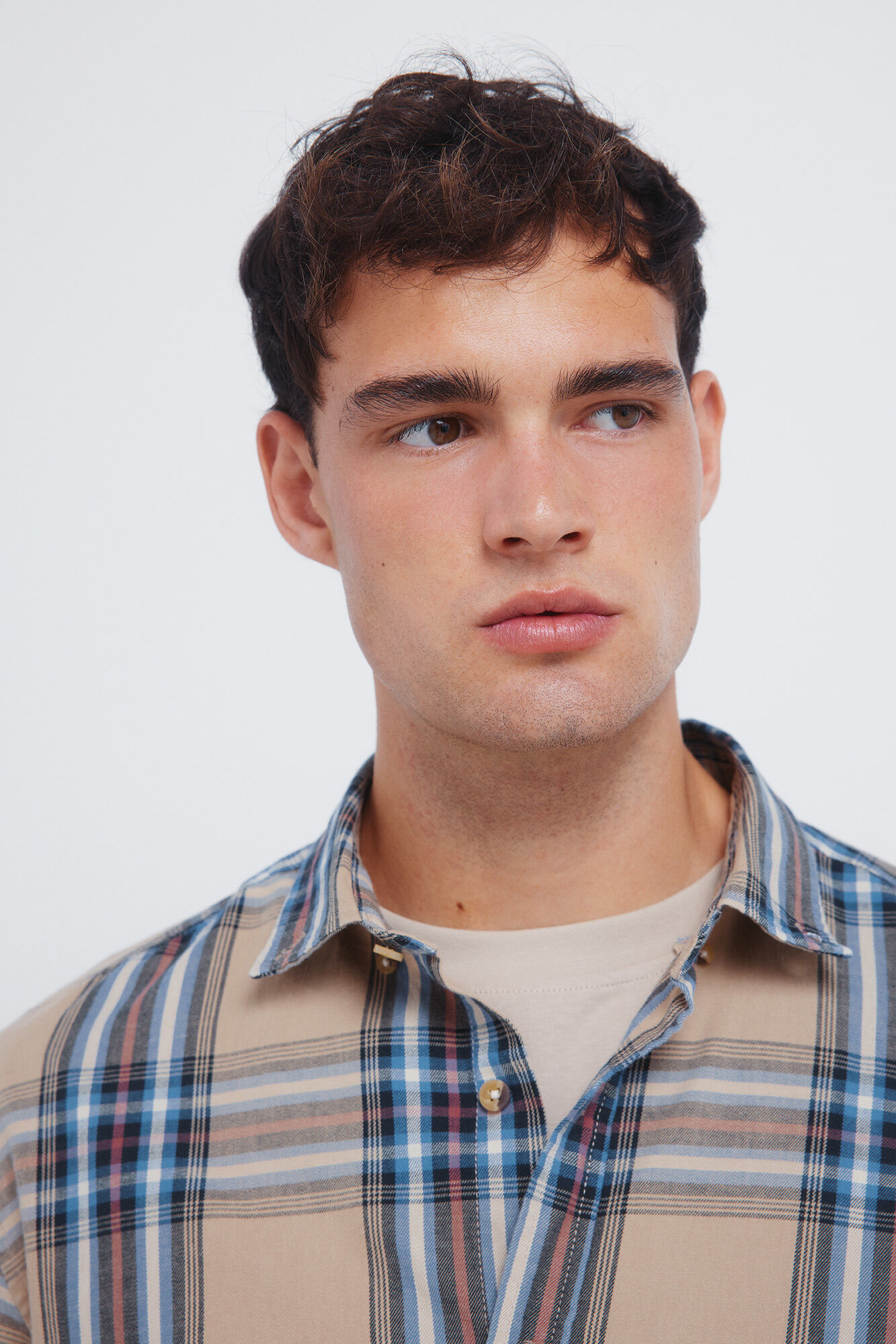 Springfield Camisa escoceses amarillo