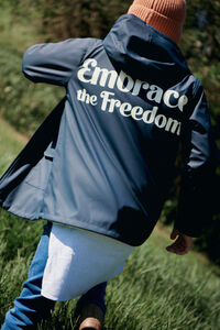 Springfield Kids Parka azul marino frase niño