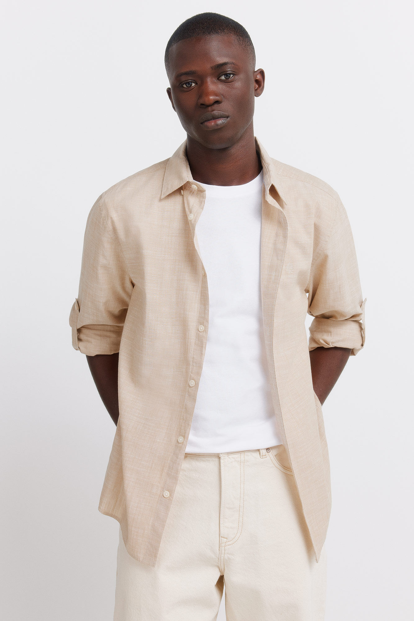 Springfield Camisa algod&oacute;n slub