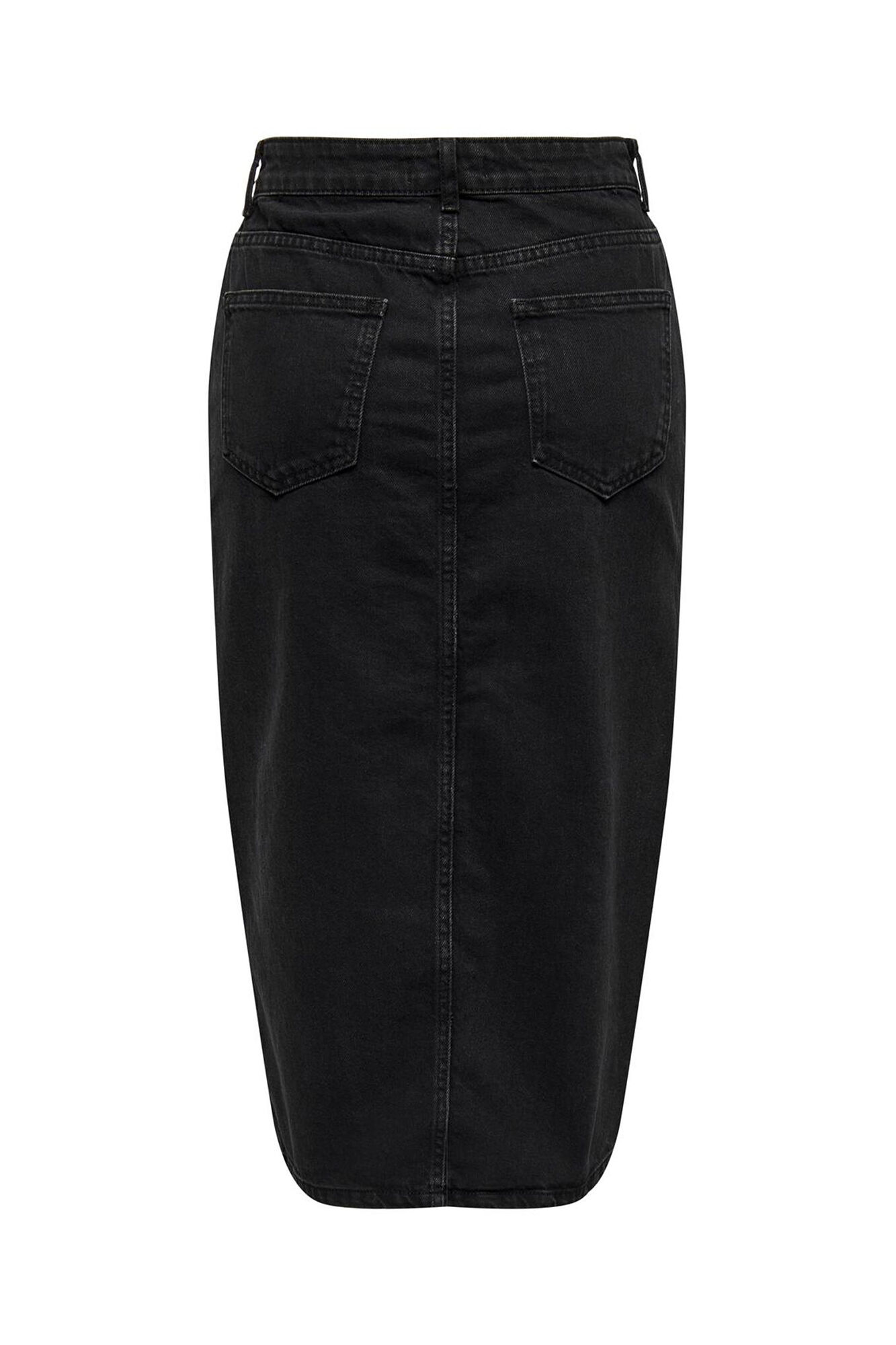 Only Falda vaquera midi negro