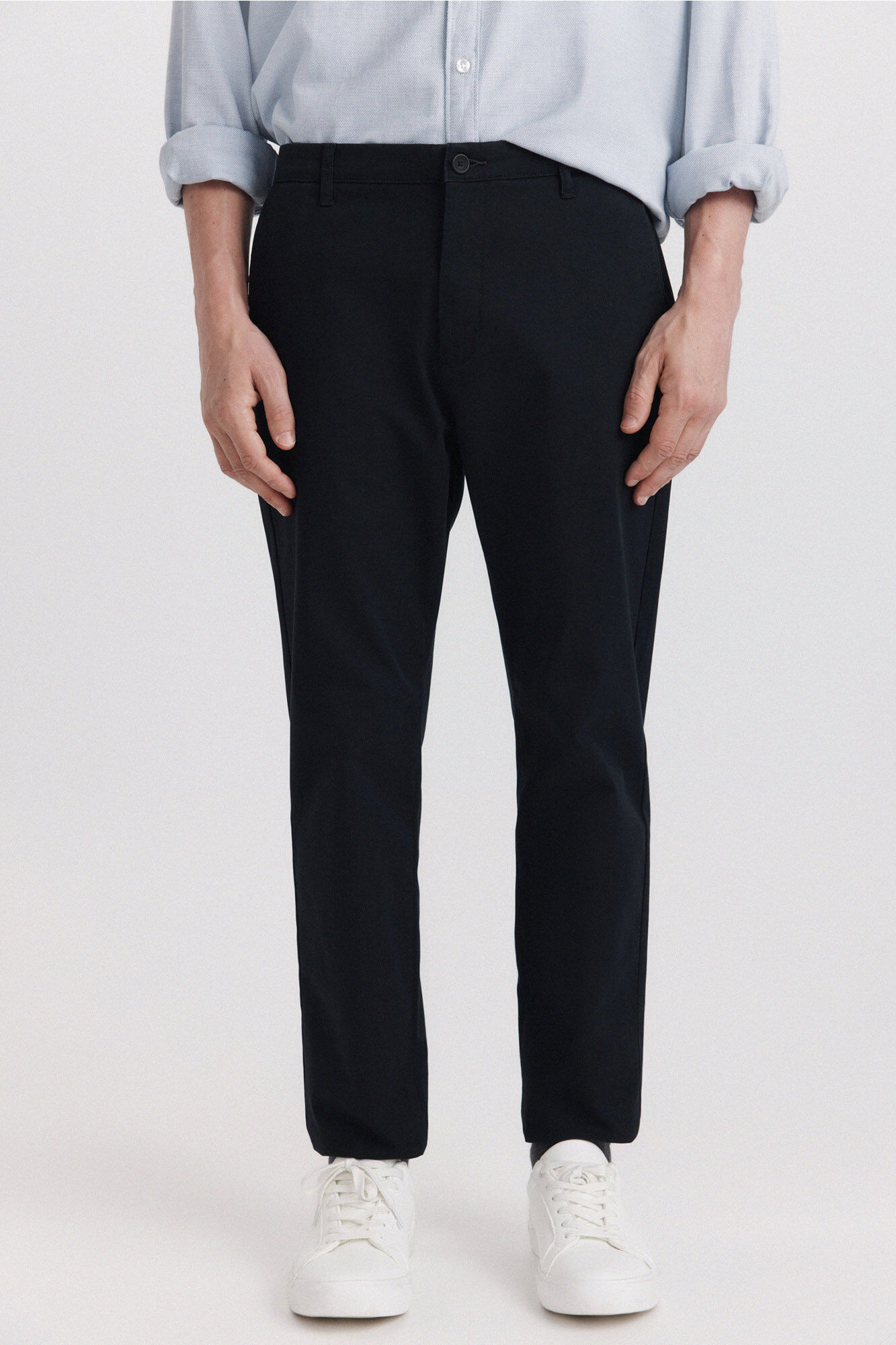 Springfield Pantal&oacute;n chino slim fit negro