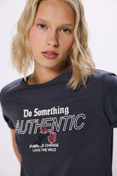 Springfield Playera gráfica gris