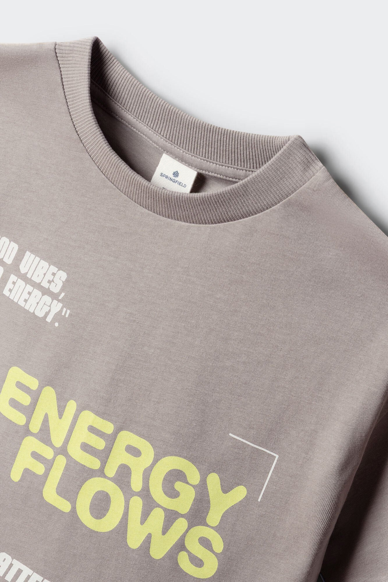 Springfield Kids Playera manga corta estampada para ni&ntilde;o gris