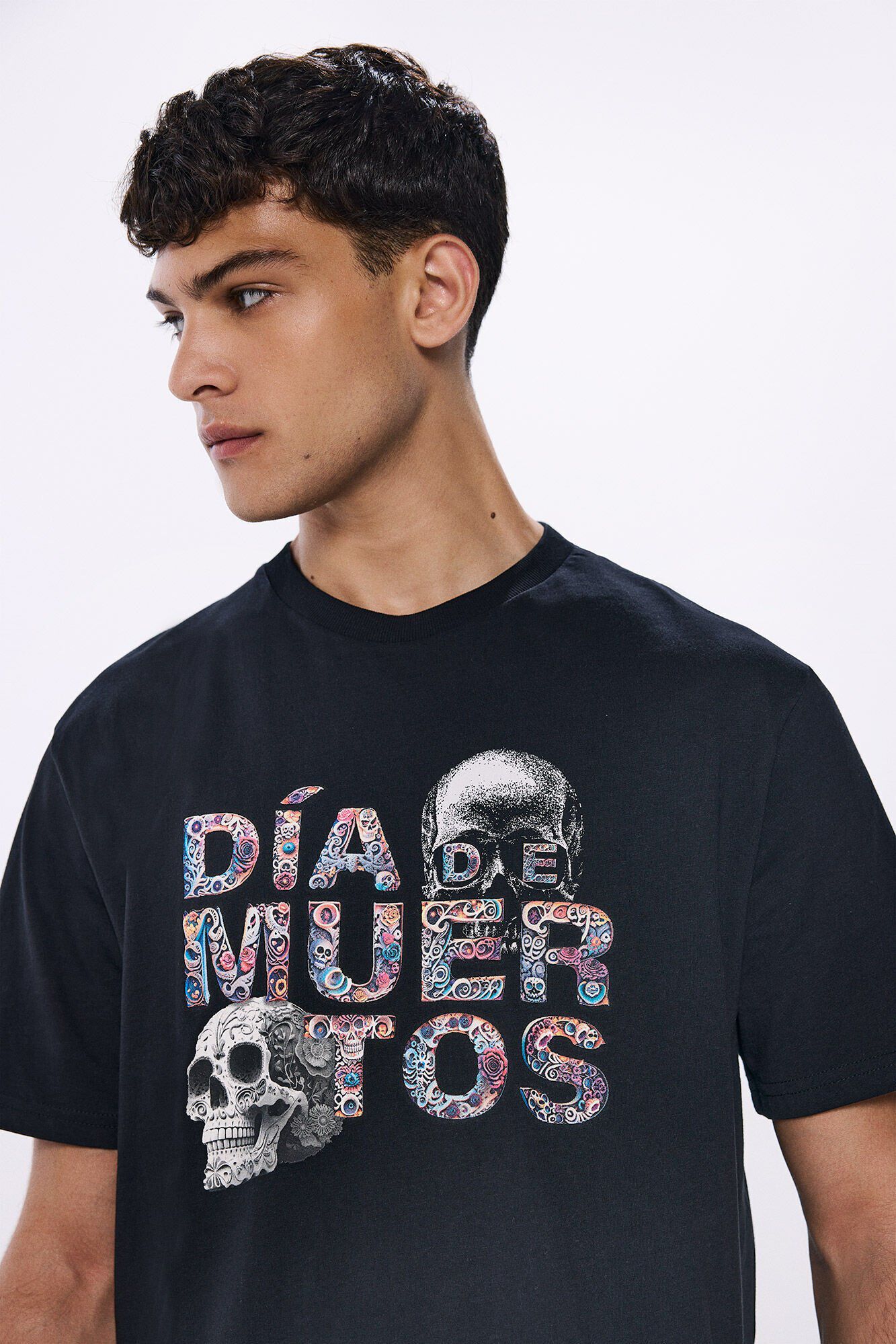 Springfield Playera dia de muertos negro