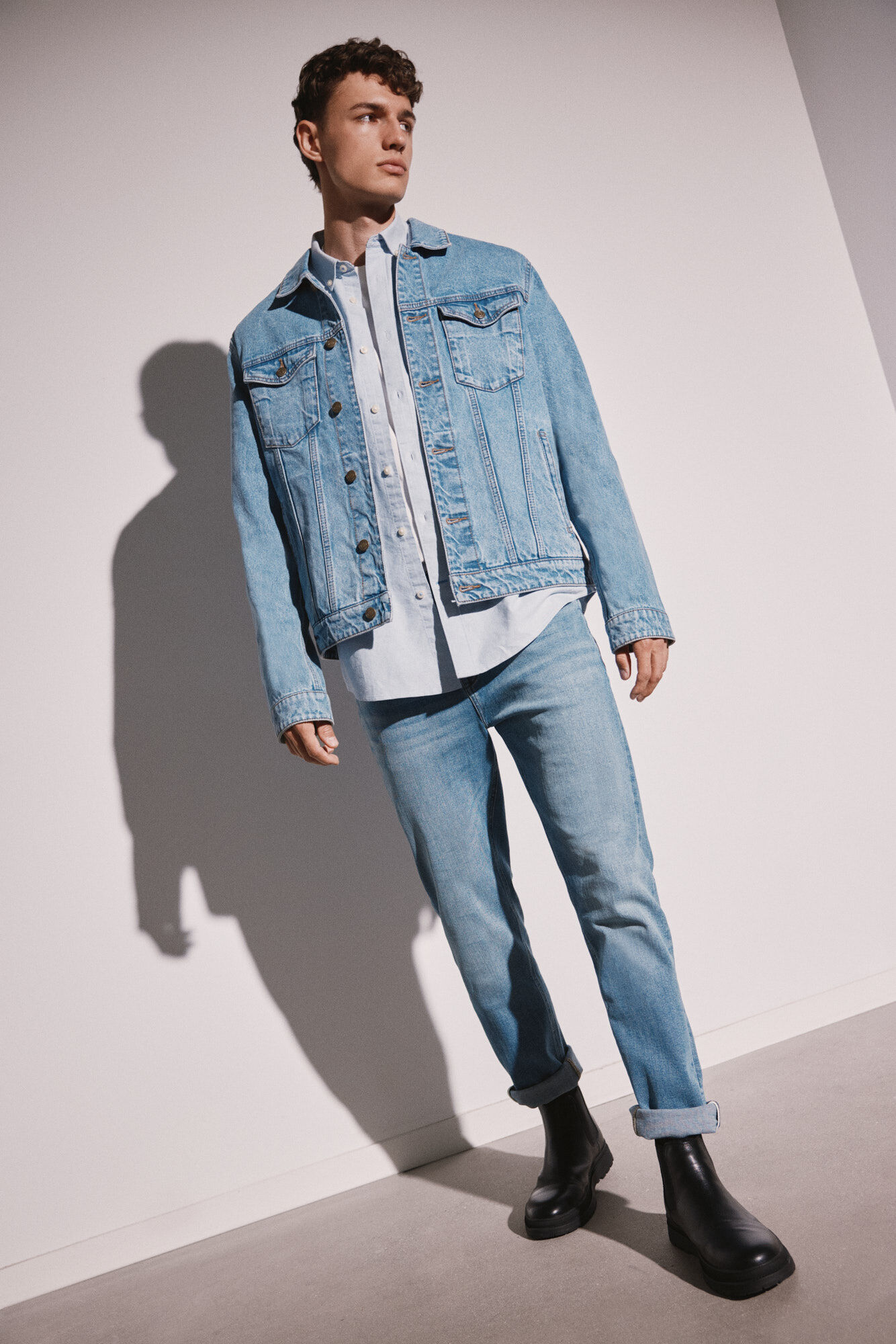 Springfield Jeans slim lavado medio ensuciado turquesa