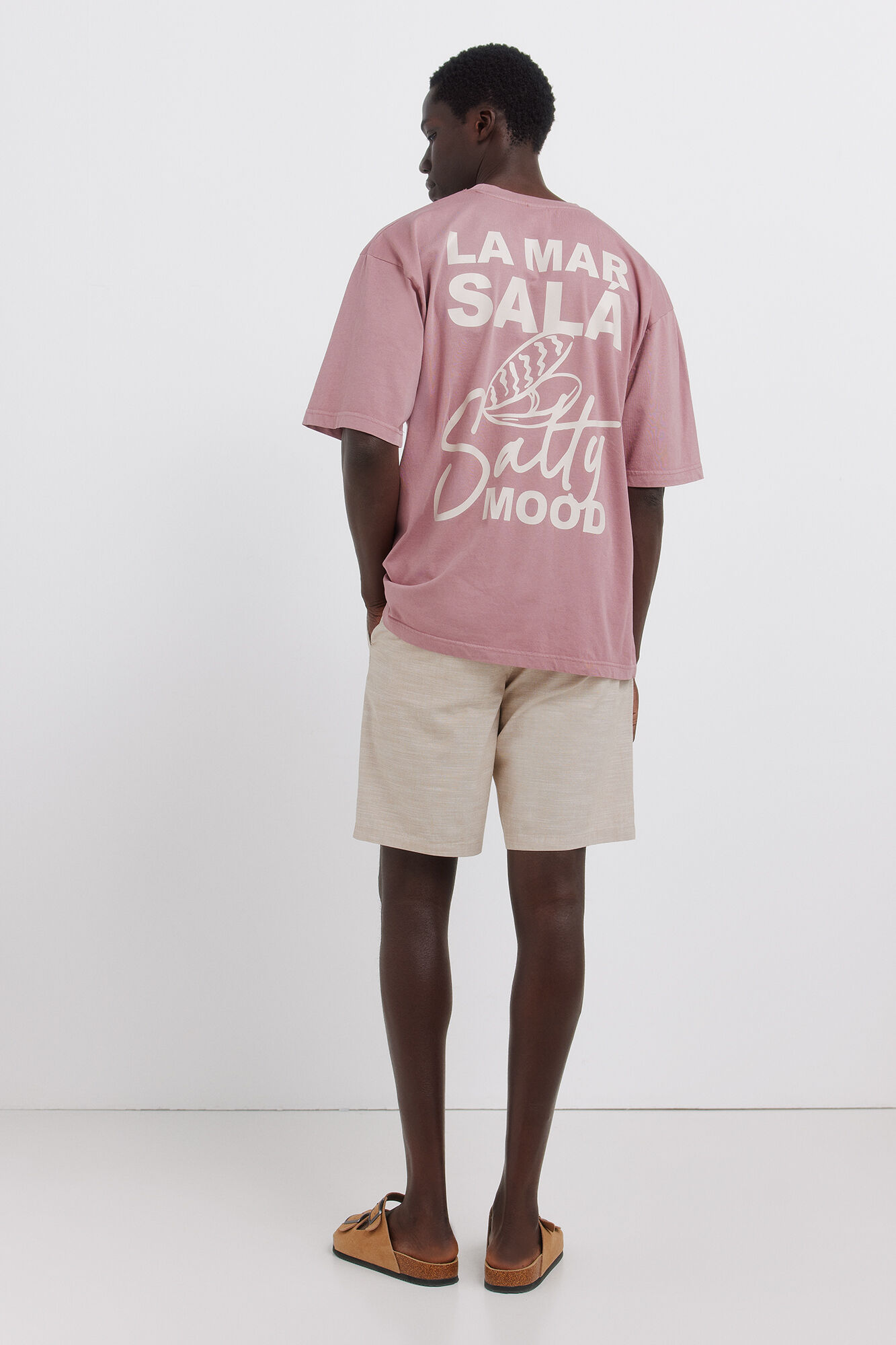 Springfield Bermudas chambray slim fit beige