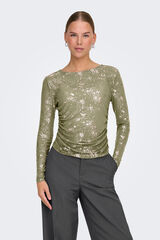Springfield Top de brillo manga larga  verde